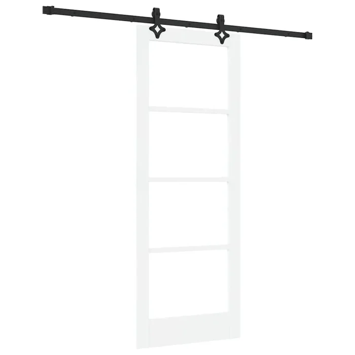 vidaXL Puerta Corrediza ORKDAL Blanco 78 x 202 cm Madera y metal
