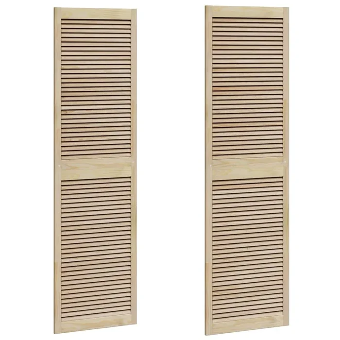 vidaXL Puerta de Armario 2 pcs Natural 140.5 x 2.1 x 49.5 cm (12)