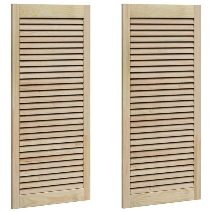 vidaXL Puerta de Armario 2 pcs Natural 140.5 x 2.1 x 49.5 cm (2)