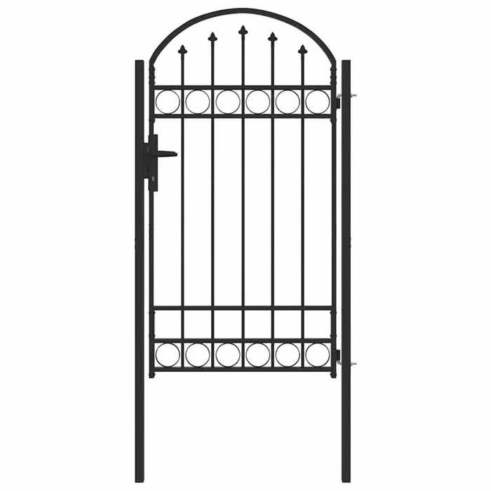 vidaXL Puerta de cerca Gris 100 x 175 cm