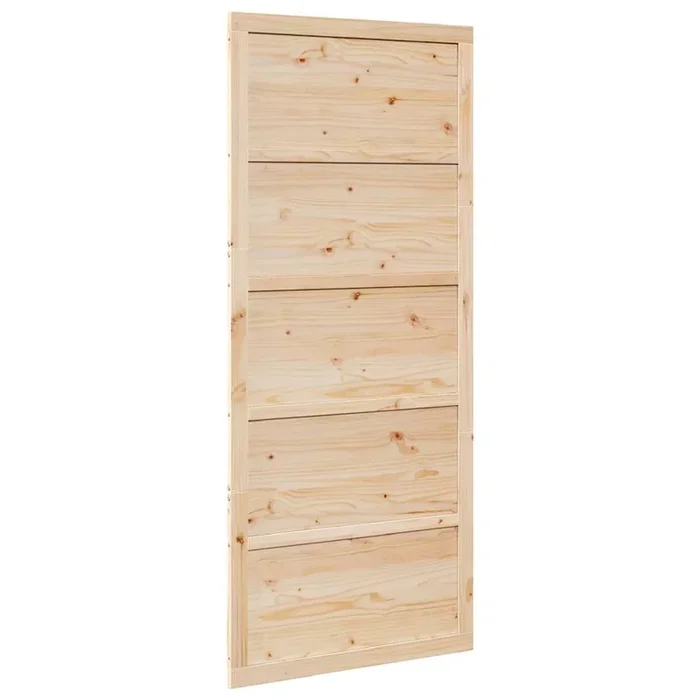 vidaXL Puerta de Granero Blanco 100 x 208 cm Madera maciza de Pino
