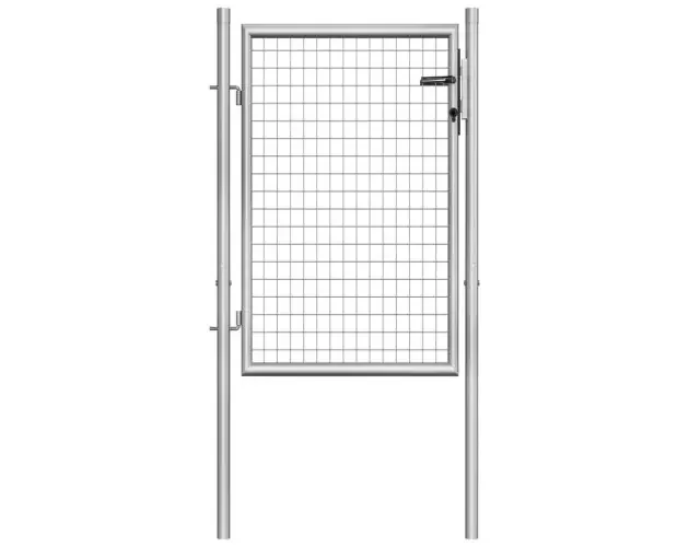 vidaXL puerta de jardín acero galvanizado plateado 105×150 cm | Brico Depôt Spedito Oggi