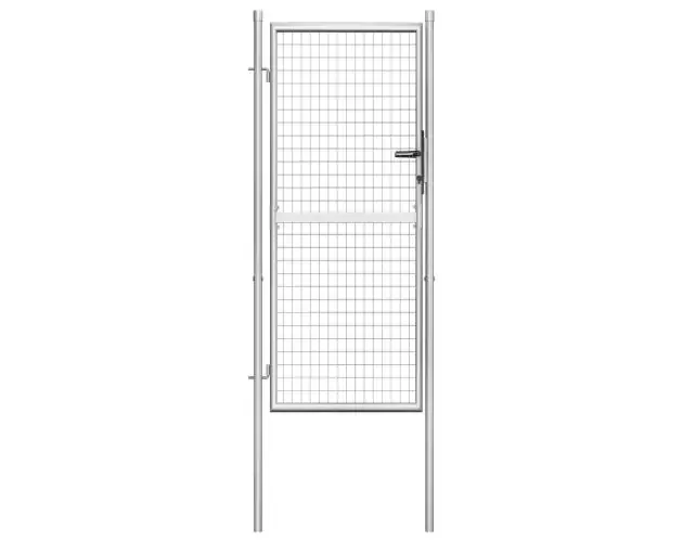 vidaXL puerta de jardín acero galvanizado plateado 105×225 cm | Brico Depôt Spedizione Gratuita