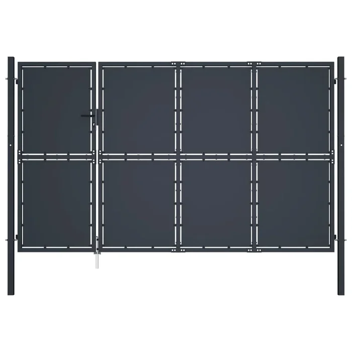 vidaXL Puerta de jardín de acero gris antracita 350×150 cm