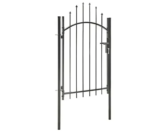 vidaXL puerta de jardín de acero negro 1×2 m | Brico Depôt Quantità Limitata