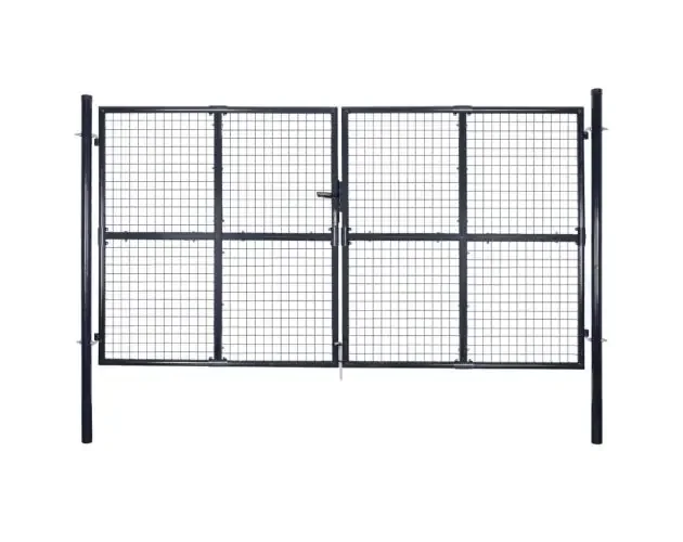 vidaXL puerta de malla de jardín acero galvanizado gris 289×150 cm | Brico Depôt Esclusivo
