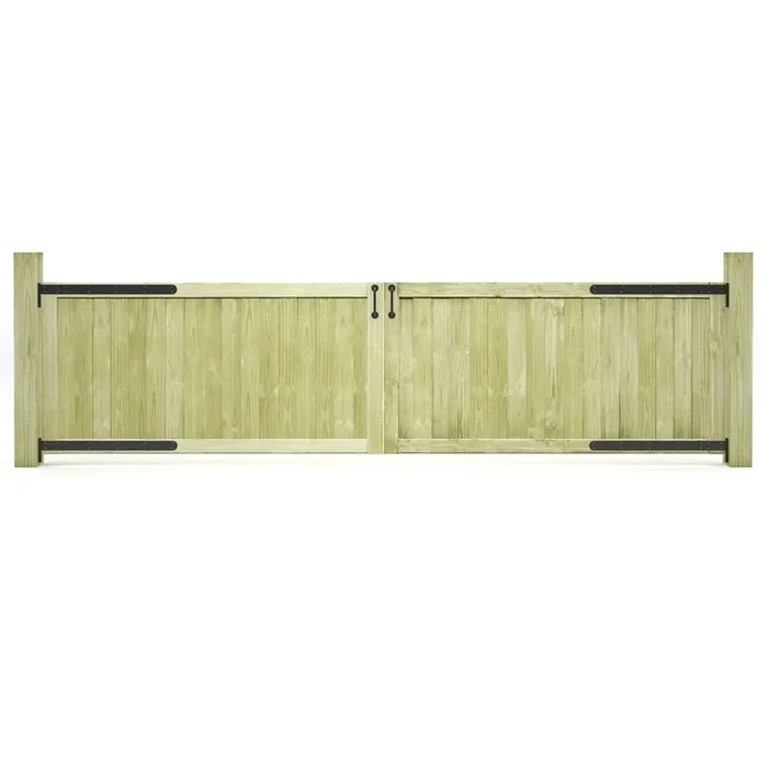 vidaXL Puertas de valla madera de pino impregnada 300×75 cm 2 uds