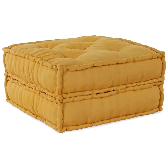 vidaXL Puf modular de tela amarillo 70x70x36