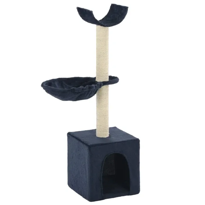 vidaXL Rascador para gatos con poste de sisal 105 cm azul