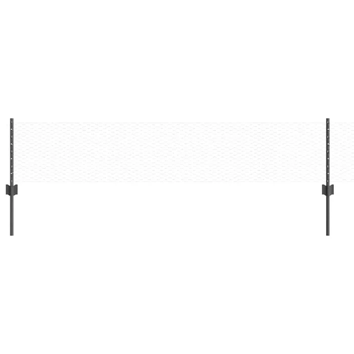 vidaXL Reja con postes Gris 0.4 x 100 m Acero (18)