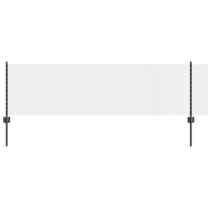 vidaXL Reja con postes Gris 0.6 x 25 m Acero (11)
