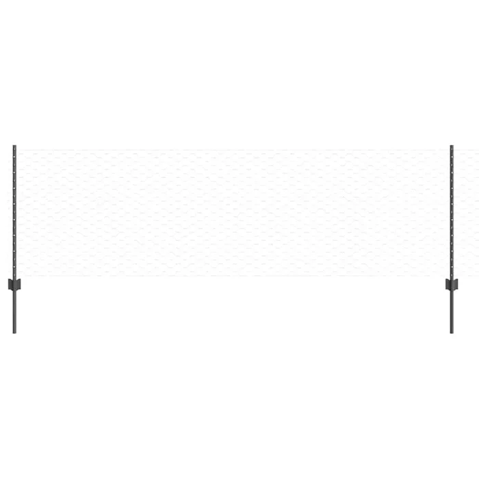 vidaXL Reja con postes Gris 0.8 x 25 m Acero (25)