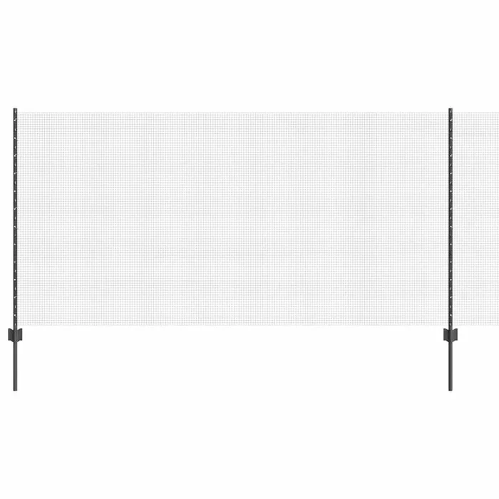 vidaXL Reja con postes Gris 1.2 x 10 m Acero (11)