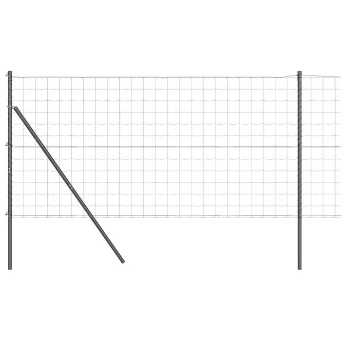 vidaXL Reja con postes Gris 1.2 x 10 m Acero (5)