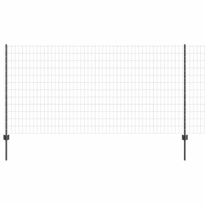 vidaXL Reja con postes Gris 1.2 x 25 m Acero (26)