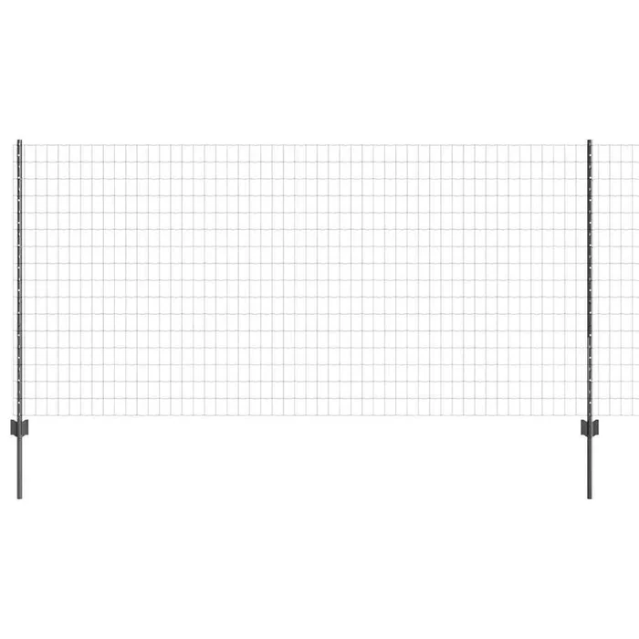 vidaXL Reja con postes Gris 1.2 x 25 m Acero (28)