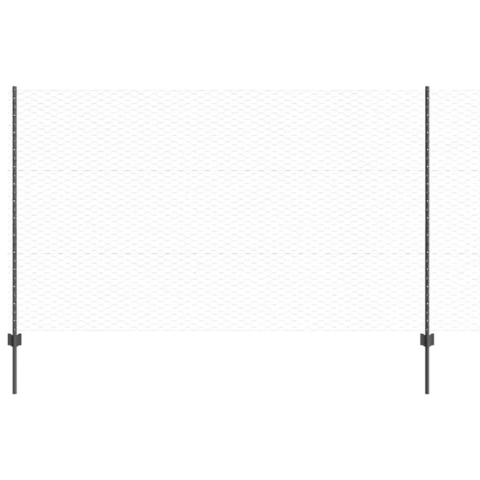 vidaXL Reja con postes Gris 1.4 x 10 m Acero (20)