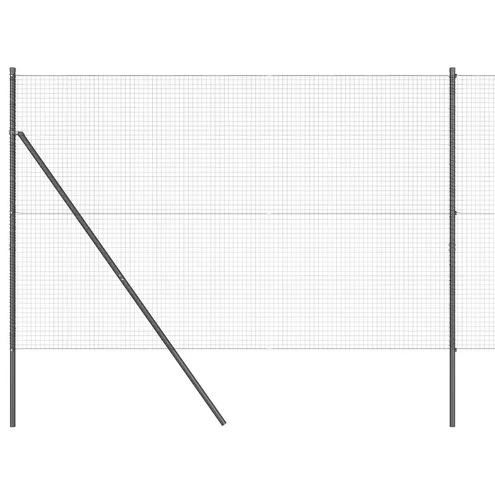 vidaXL Reja con postes Gris 1.5 x 10 m Acero (2)