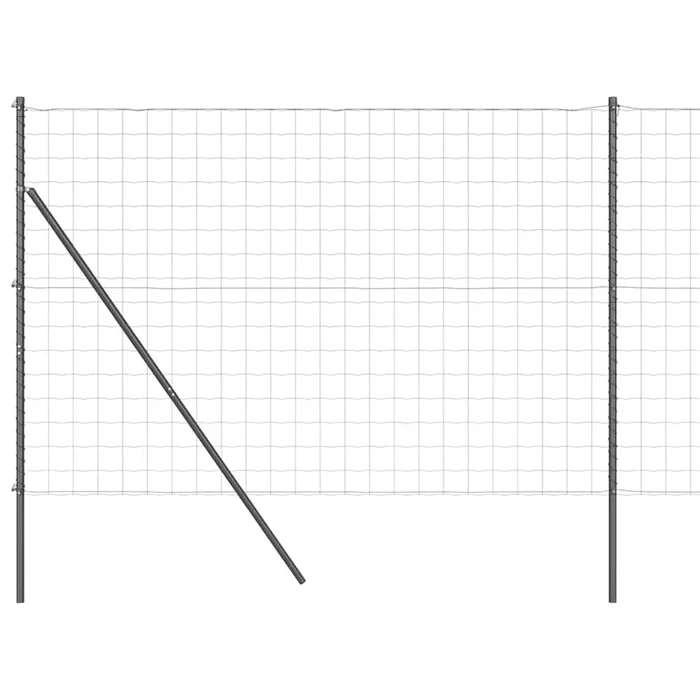 vidaXL Reja con postes Gris 1.6 x 10 m Acero (3)