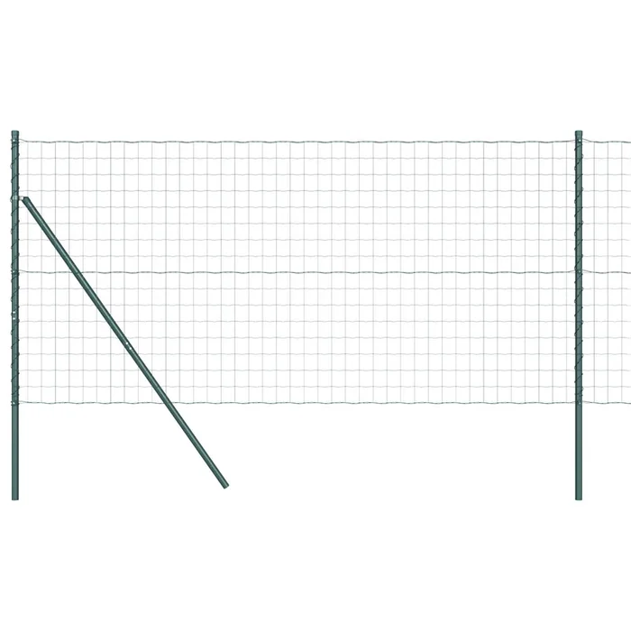 vidaXL Reja con postes Gris 1 x 25 m Acero (9)