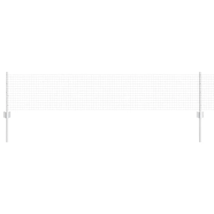 vidaXL Reja con postes Plateado 0.4 x 10 m Acero (36)