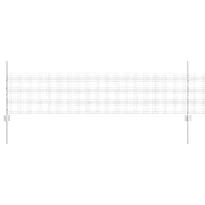 vidaXL Reja con postes Plateado 0.5 x 10 m Acero (12)