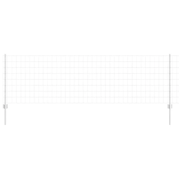 vidaXL Reja con postes Plateado 0.8 x 10 m Acero (11)