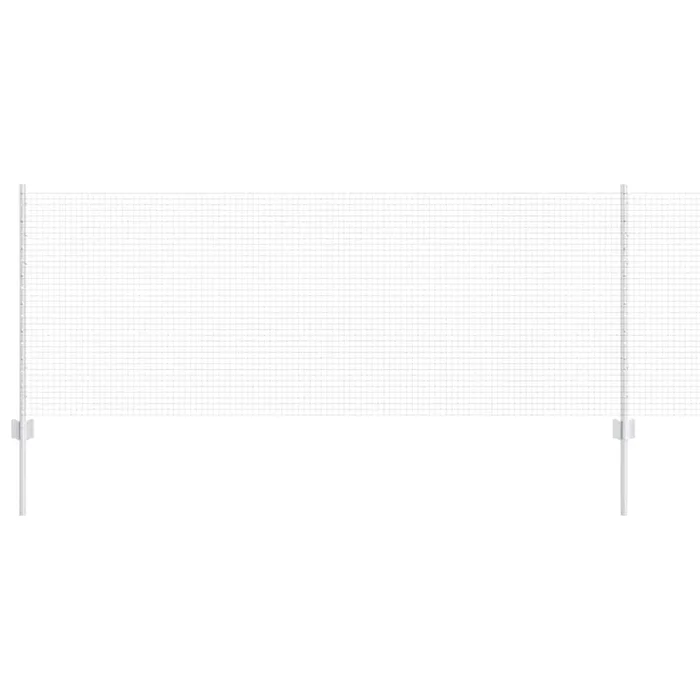vidaXL Reja con postes Plateado 0.8 x 10 m Acero (34)