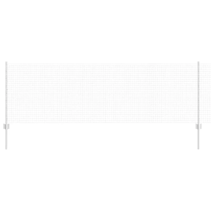 vidaXL Reja con postes Plateado 0.8 x 50 m Acero (23)