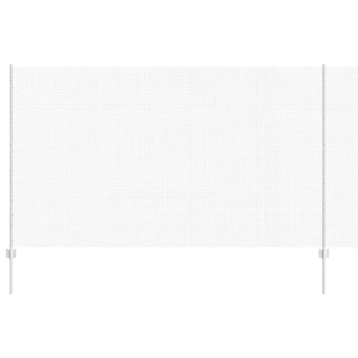 vidaXL Reja con postes Plateado 1.4 x 10 m Acero (37)