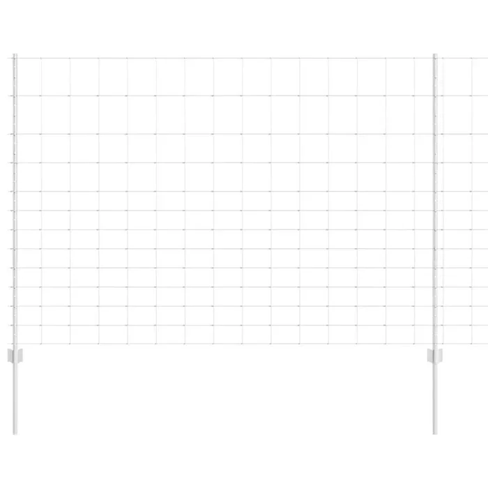 vidaXL Reja con postes Plateado 1.5 x 25 m Acero (12)