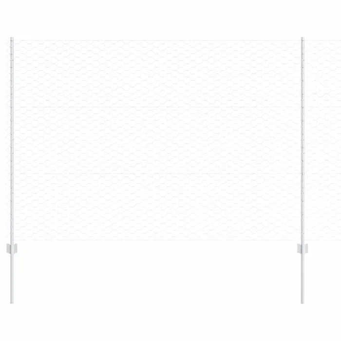 vidaXL Reja con postes Plateado 1.5 x 25 m Acero (4)