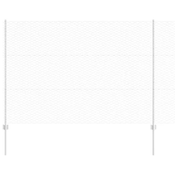 vidaXL Reja con postes Plateado 1.5 x 50 m Acero (2)