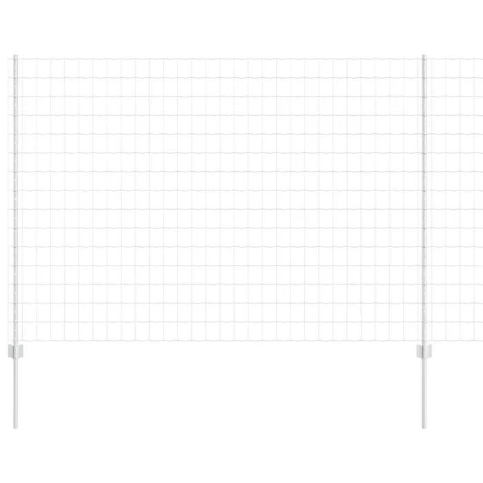 vidaXL Reja con postes Plateado 1.6 x 10 m Acero (9)