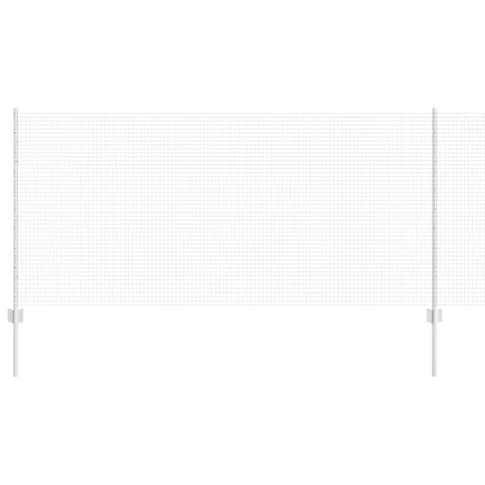 vidaXL Reja con postes Plateado 1 x 10 m Acero (36)