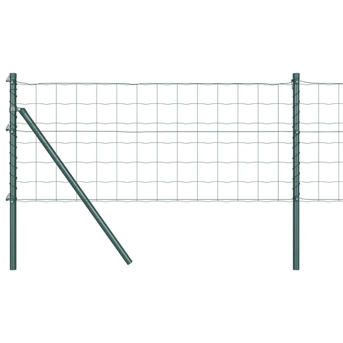 vidaXL Reja con postes Verde 0.4 x 10 m Acero (18)