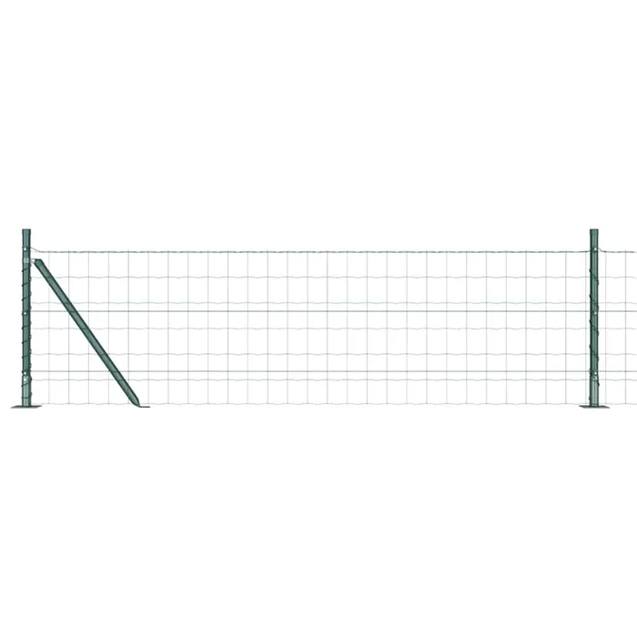 vidaXL Reja con postes Verde 0.4 x 10 m Acero (35)