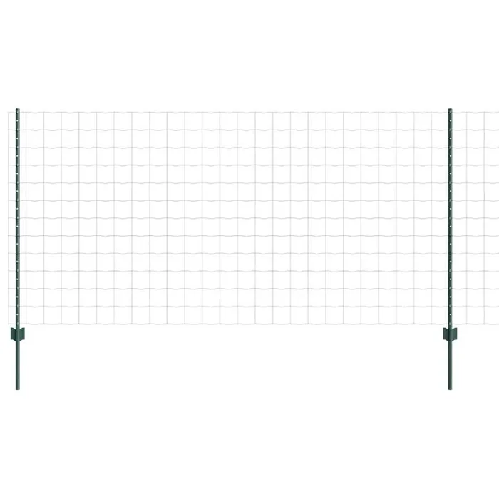 vidaXL Reja con postes Verde 1.2 x 25 m Acero (10)
