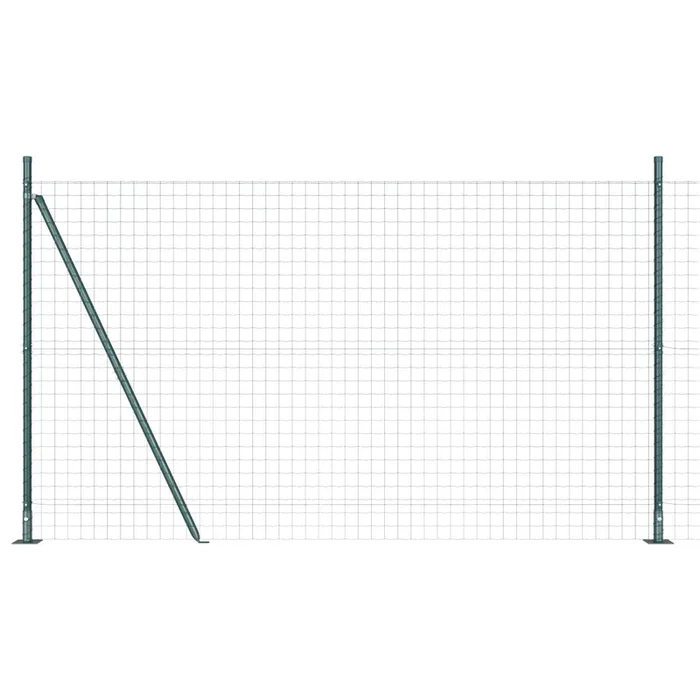 vidaXL Reja con postes Verde 1.2 x 25 m Acero (33)