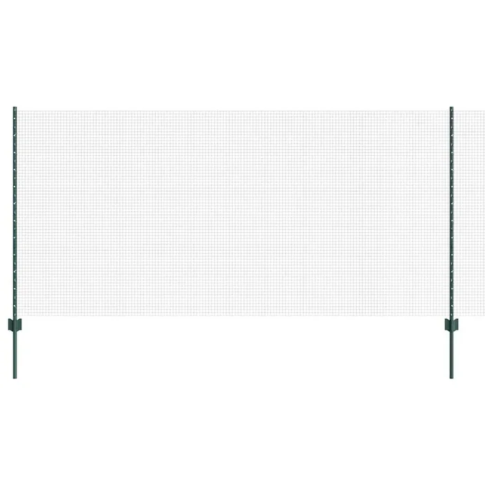 vidaXL Reja con postes Verde 1.2 x 50 m Acero (3)
