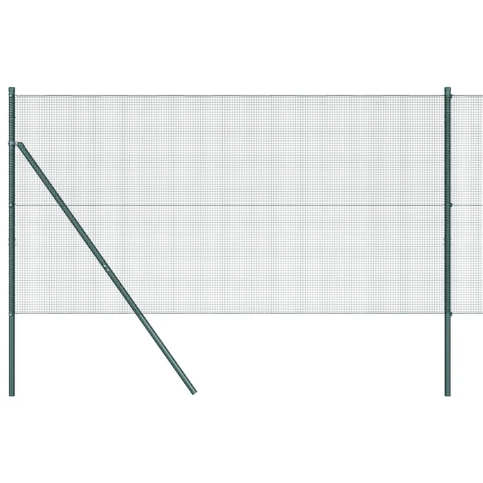 vidaXL Reja con postes Verde 1.2 x 50 m Acero (6)