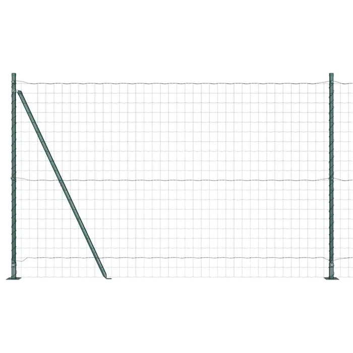 vidaXL Reja con postes Verde 1.4 x 10 m Acero (39)