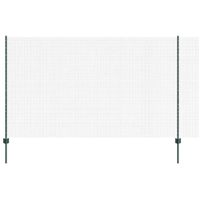 vidaXL Reja con postes Verde 1.4 x 25 m Acero (4)