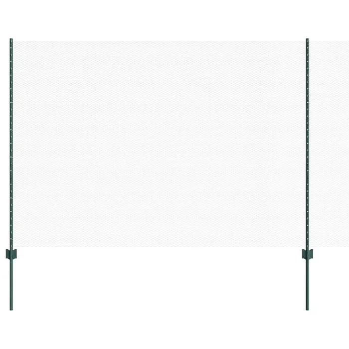 vidaXL Reja con postes Verde 1.5 x 50 m Acero (6)