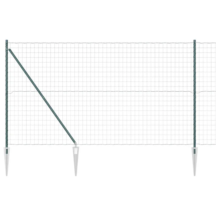 vidaXL Reja con postes Verde 1.6 x 10 m Acero (30)