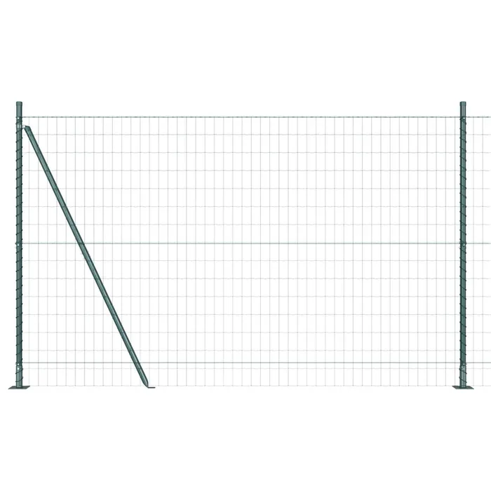 vidaXL Reja con postes Verde 1.6 x 10 m Acero (32)