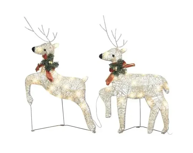 vidaXL renos de navidad 2 unidades 40 LED dorado | Brico Depôt Offerta Speciale