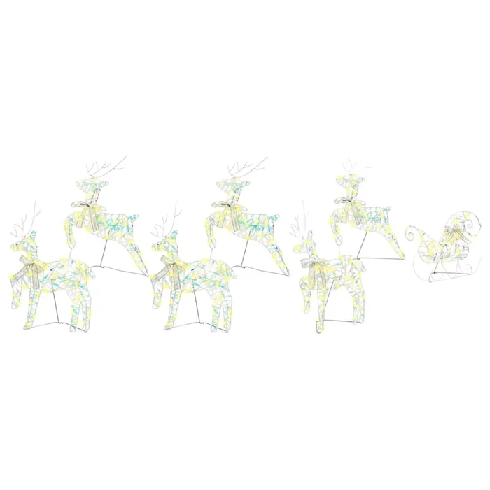 vidaXL Renos LED con 40 LED 7 pcs Multicolor PET