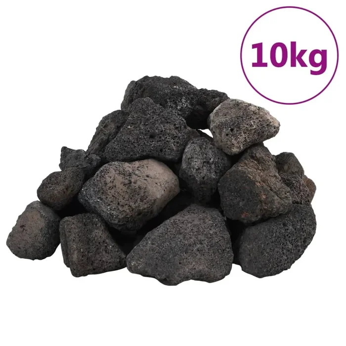 vidaXL Rocas volcánicas negras 10 kg 5-8 cm (2)