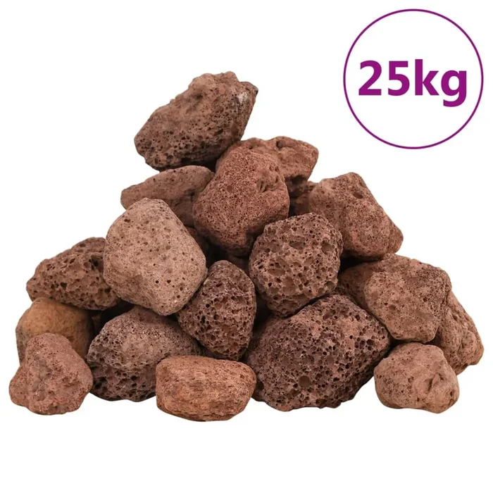 vidaXL Rocas volcánicas rojas 25 kg 3-5 cm (2)